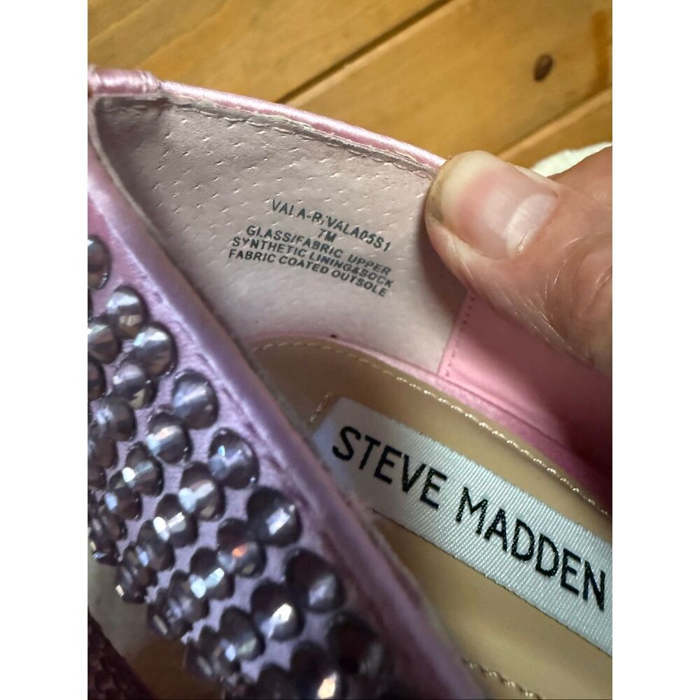 Steve Madden Vala-R rhinestone embellished stiletto pumps pink Sz 7 NWOB - Picture 7 of 8